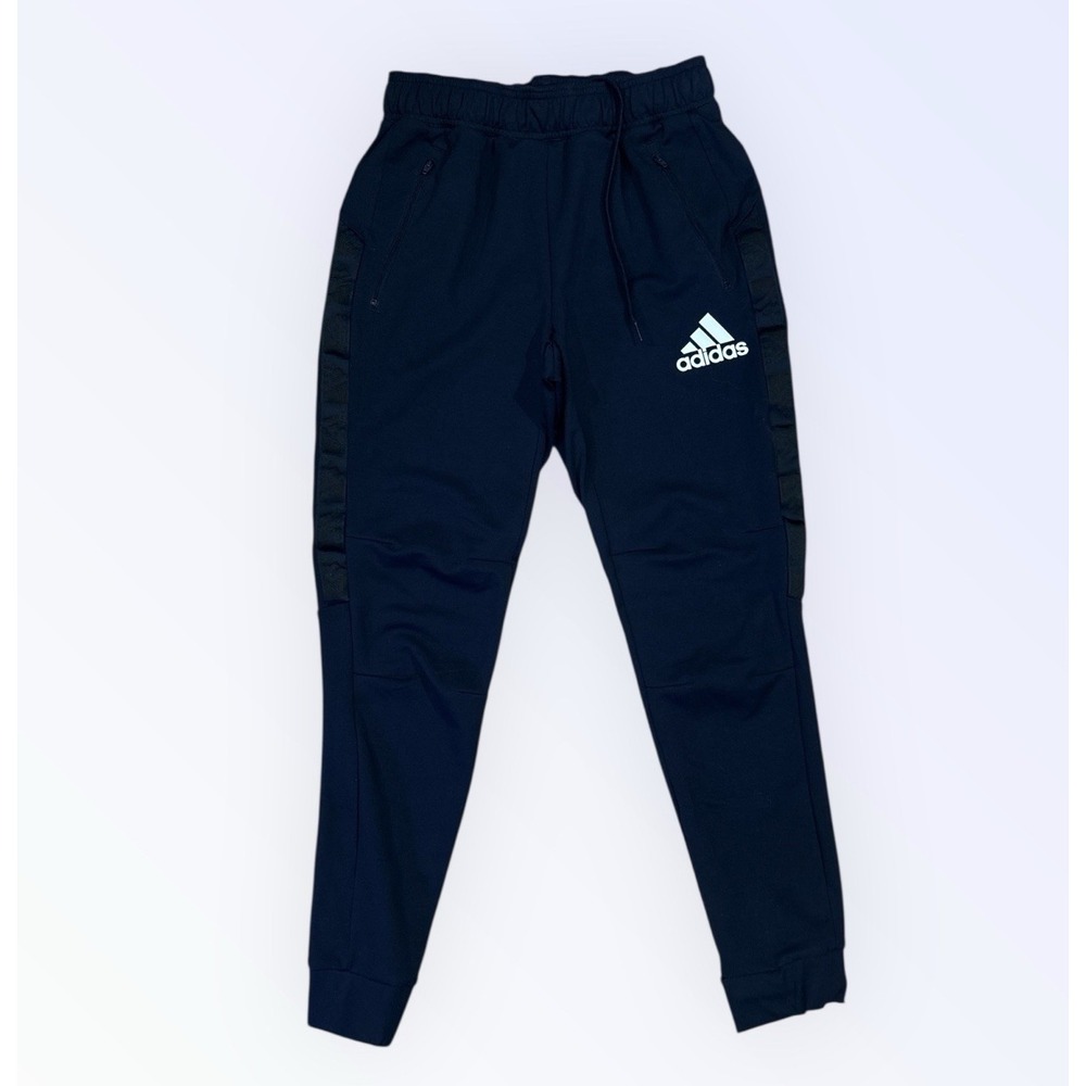 ADIDAS JOGGERS MENS MEDIUM NAVY BLUE WITH POCKETS